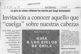 Invitación a conocer aquello que "cuelga" sobre nuestras cabezas  [artículo] P. S.
