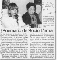 Poemario de Rocío L'Amar  [artículo].