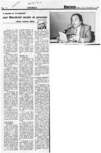 Juan MIhovilovich, escultor de personajes