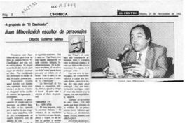 Juan MIhovilovich, escultor de personajes