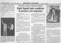 Espir Aguad sabe combinar la poesía y los negocios  [artículo].