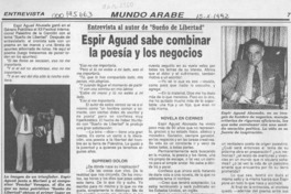Espir Aguad sabe combinar la poesía y los negocios  [artículo].