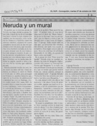 Neruda y un mural  [artículo] Hernán Muñoz Villegas.