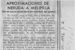 Aproximaciones de Neruda a Melipilla  [artículo] Jorge Sepúlveda Jara.