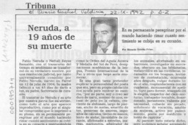 Neruda, a 19 años de su muerte  [artículo] Ricardo Triviño Frías.