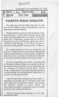 Vicente Pérez Rosales  [artículo] Fap.