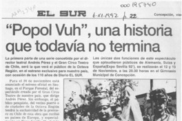 "Popol Vuh", una historia que todavía no termina  [artículo].