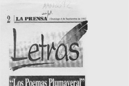 "Los poemas plumaveral" de Américo Reyes Vera  [artículo].