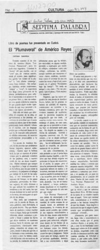 El "Plumaveral" de Américo Reyes  [artículo] Adriano Améstica.
