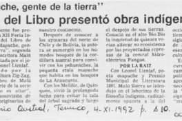 Feria del libro presentó obra indígena  [artículo].