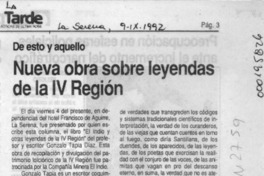 Nueva obra sobre leyendas de la IV Región  [artículo].
