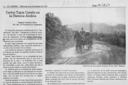 Carlos Tapia Canelo en la historia andina