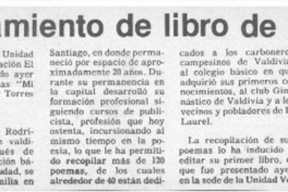 Lanzamiento de libro de poemas  [artículo].