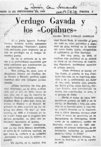 Verdugo Cavada y los "Copihues"  [artículo] José Vargas Badilla.