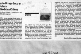 Augusto Orrego Luco en la cultura y la medicina chilena  [artículo] Ramón Florenzano Urzúa.