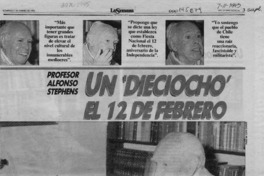 Un "Dieciocho" el 12 de febrero  [artículo] Juan Gana.
