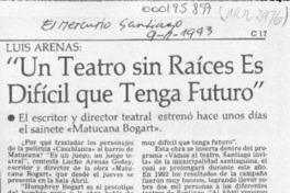 "Un Teatro sin raíces es difícil que tenga futuro"  [artículo].