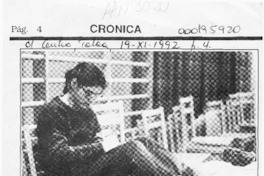 Claudia Zambra presenta hoy su primer libro  [artículo].