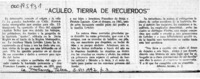 "Aculeo, tierra de recuerdos"  [artículo] Alberto Arraño.