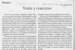 Visita y concurso  [artículo] Abelardo Troy.