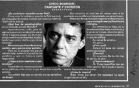 Chico Buarque, cantante y escritor  [artículo].