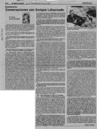 Conversaciones con Enrique Lafourcade  [artículo] Oscar Gacitúa González.