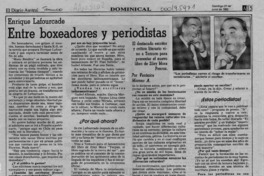 Entre boxeadores y periodistas  [artículo] Verónica Moreno A.