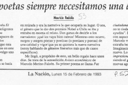 Los poetas siempre necesitamos una ayudita  [artículo] Mauricio Redolés.