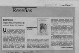 Belerofonte  [artículo] Manuel Peña Muñoz.