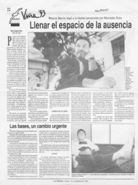 Llenar el espacio de la ausencia  [artículo] María Eugenia Meza.