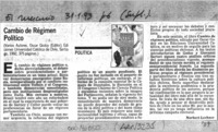 Cambio de régimen político  [artículo] Norbert Lechner.