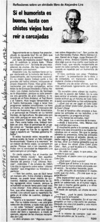 Si el humorista es bueno, hasta con chistes viejos hará reír a carcajadas  [artículo] Tizio.