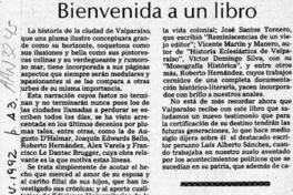 Bienvenida a un libro  [artículo] Lautaro Robles.