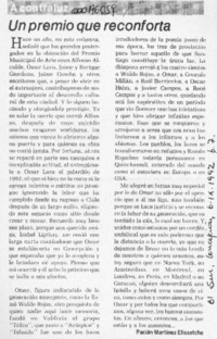 Un premio que reconforta  [artículo] Pacián Martínez Elissetche.