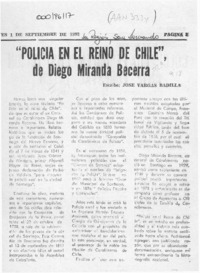 "Policía en el Reino de Chile"  [artículo] José Vargas Badilla.