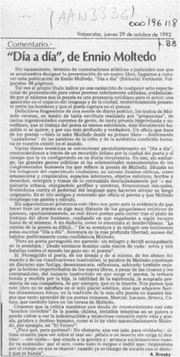 "Día a día", de Ennio Moltedo  [artículo] A. Bresky.