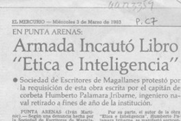 Armada incautó libro "Etica e Inteligencia"