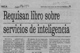 Requisan libro sobre servicios de inteligencia  [artículo] José Miguel Mella.