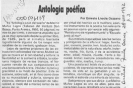Antología poética  [artículo] Ernesto Livacic Gazzano.