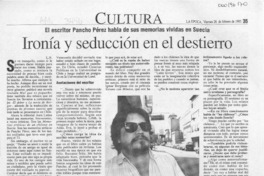 Ironía y seducción en el destierro  [artículo].
