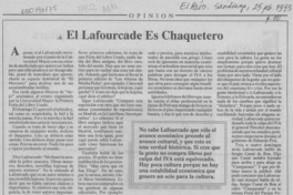 El Lafourcade es chaquetero
