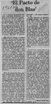 "El pacto de don Blas"  [artículo] Miguel Angel Díaz.
