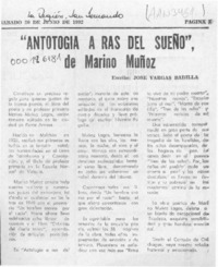 "Antología a ras del sueño", de Marino Muñoz  [artículo] José Vargas Badilla.