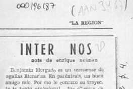 Inter Nos  [artículo] Enrique Neiman.
