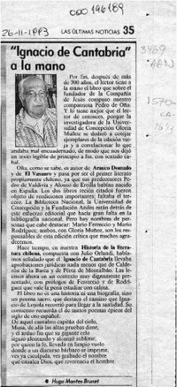 "Ignacio de Cantabria" a la mano
