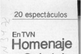 Homenaje a Gabriela  [artículo].