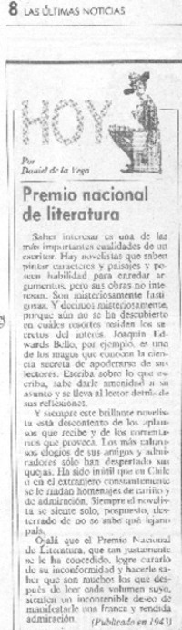 Premio Nacional de Literatura