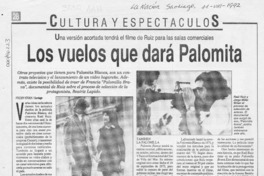 Los vuelos que dará Palomita  [artículo] Freddy Stock.