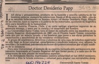 Doctor Desiderio Papp  [artículo].