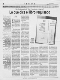 Lo que dice el libro requisado  [artículo].